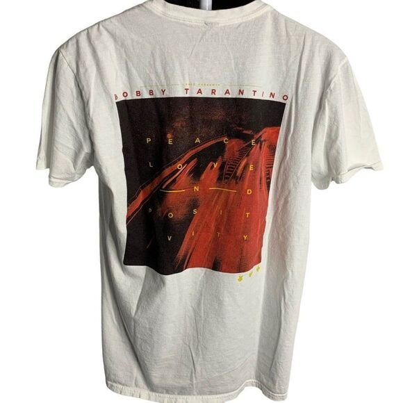 Bobby Tarantino Logic Crewneck T Shirt L White Short Sleeve Double Sided Rapper - Picture 1 of 7